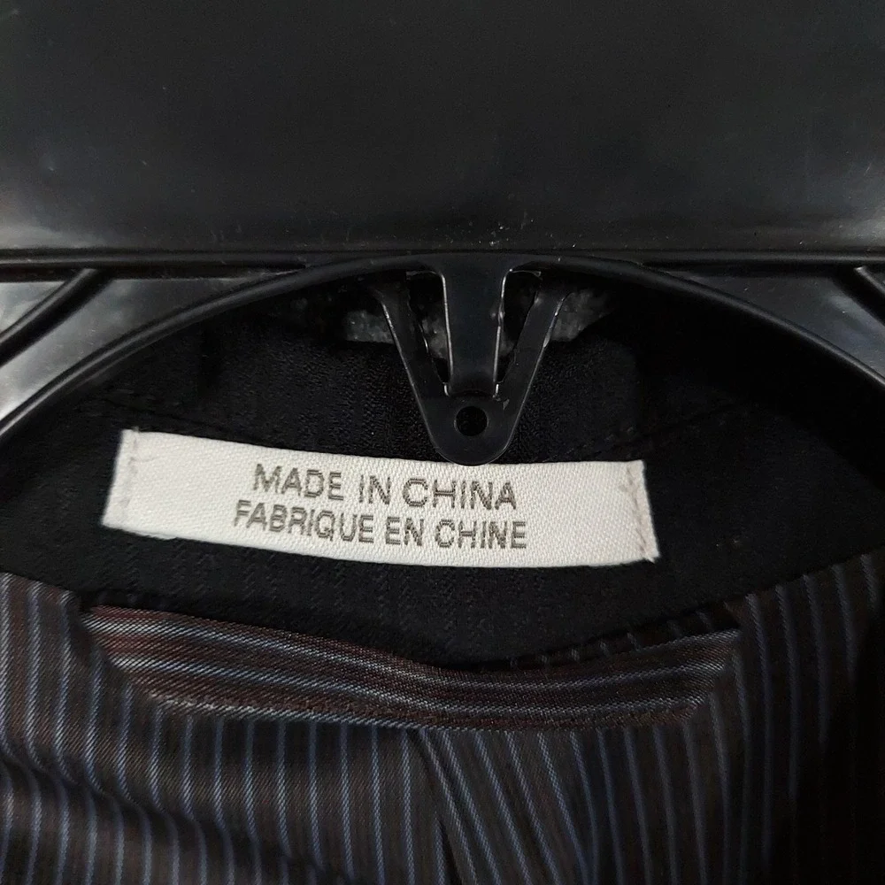 Black Brown 1826 Suit Jacket Mens 42L Black Wool Lord & Taylor Formal Business